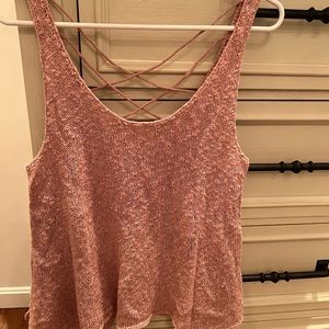 American eagle tank top with crush cross back. Worn once.